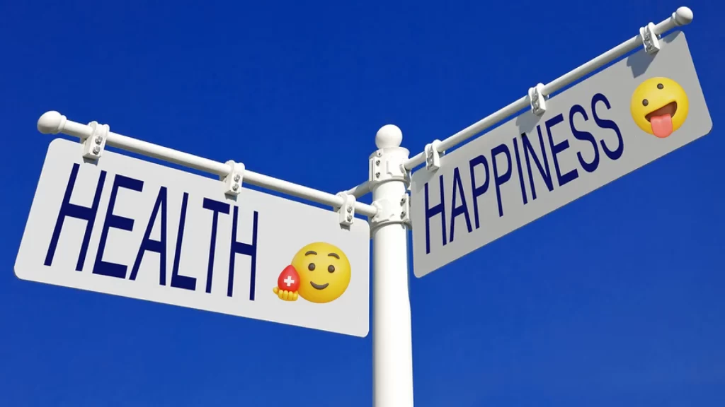 What is the connection between health and happiness?